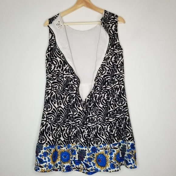 NU NEW YORK Printed Sleeveless A Line Silhouette Cute Shift Dress Women Medium - Picture 9 of 12